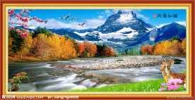 自然风景山水画