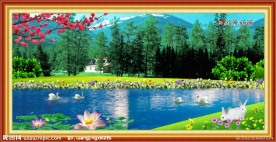 自然风景山水画