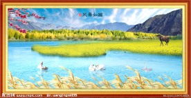 自然风景山水画