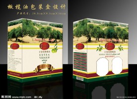 古姿曼橄榄油包装盒设计（展开图）