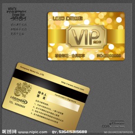 金色高档VIP卡模板