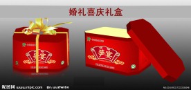 喜庆礼盒包装设计（展开图）