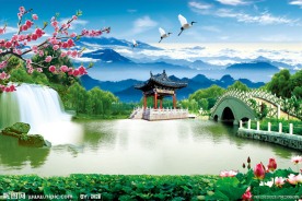 山水壁画