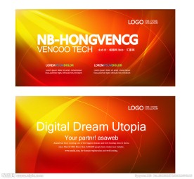 矢量红色科技展板背景素材