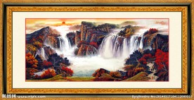 电视背景墙风水画