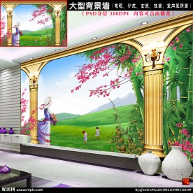 3D立体背景墙装饰画