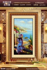 玄关风景油画 室内装饰风景油画