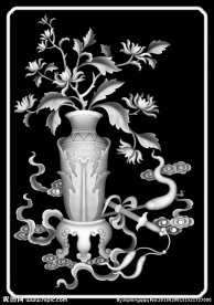 花瓶灰度图