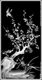 梅兰竹菊灰度图