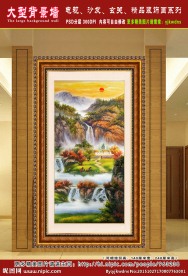 玄关聚宝盆风水油画