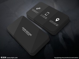 黑色名片模板