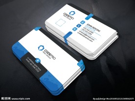 蓝色名片PSD