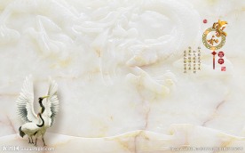 玉雕白鹭 家和富贵 3D源分层