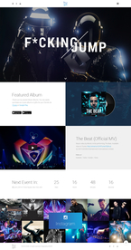 炫酷大气音乐网站网页模板