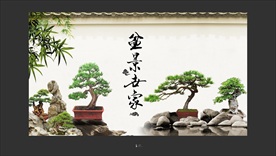 盆景世家主视觉背景板