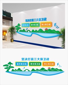 三大保卫战文化墙