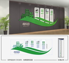 绿色文化墙