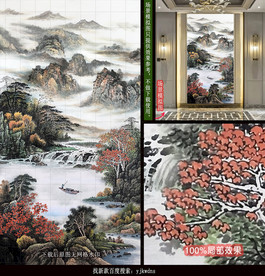 源远流长玄关山水画