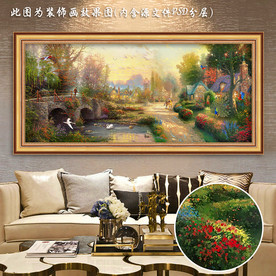 欧洲乡村田园油画风景