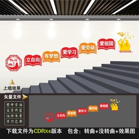 楼梯校园文化墙