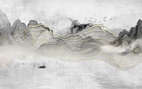 高档 山水中式大画 TIF分层