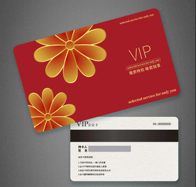红色精美会员卡