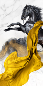 简约抽像骏马玄关背景图