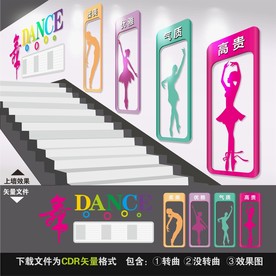 舞蹈楼梯文化墙