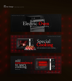 烤箱海报电商banner