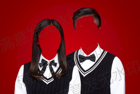 结婚登记照证件照学院风正装