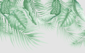 简约轻奢绿叶背景图