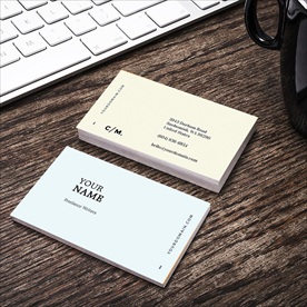 浅灰色简约商务名片设计模板