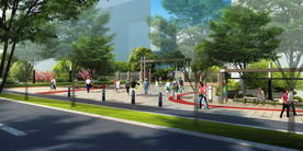 景观效果图公园效果图