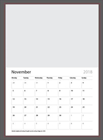 空白日历样机日历展示