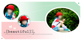 儿童影楼宝贝写真相册模板海报图