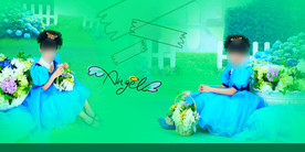 儿童写真摄影模板图片