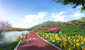 景观效果图茶山效果图道路效果图