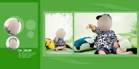 宝宝相册模板 清新背景