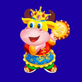 卡通牛牛年门画牛年门贴牛年大吉