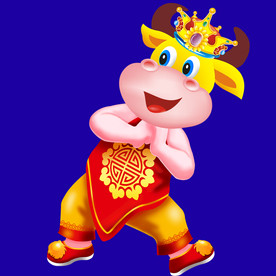 牛年门画牛年门贴牛年大吉卡通牛