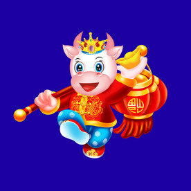 牛年门画牛年门贴牛年大吉卡通牛