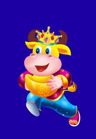 牛年门画牛年门贴卡通牛