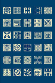 中国风方形图案0