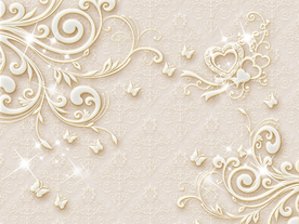 欧式星光点点玉雕电视背景