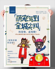 萌宠驾到 宠物店促销