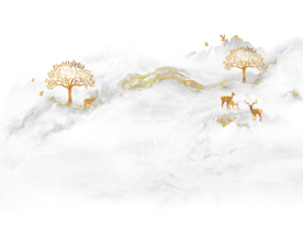 新中式大理石山水背景图