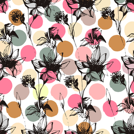 链条 花卉 大牌 图案