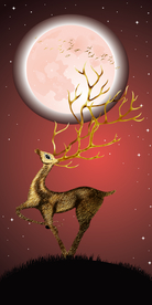 糜鹿玄关装饰画