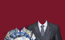 结婚登记照西装模板唐装旗袍