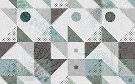 现代几何复古背景墙